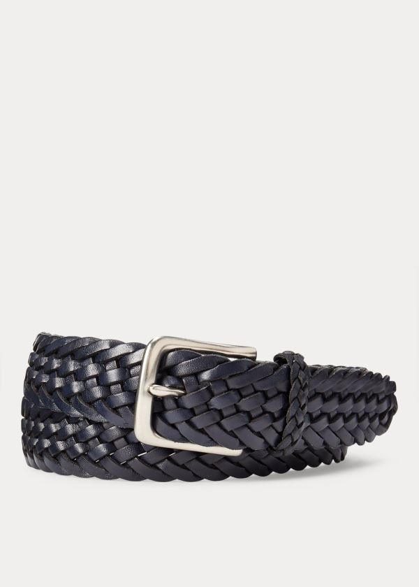 Men's Ralph Lauren Braided Leather Belt | 427185VNB